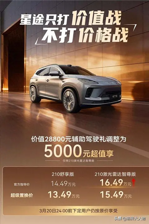 星途ET5悄悄涨了5000块，行业却没人吭声，这事儿有点反常